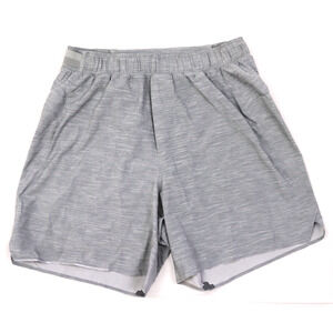 Lululemon Surge M7AB2S Men's‎ Lined Gray Athletic Shorts Size SmalL